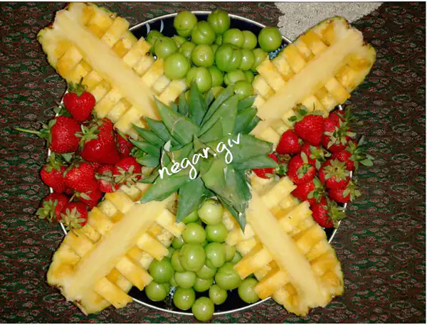 تزیین میوه اسلایس شده