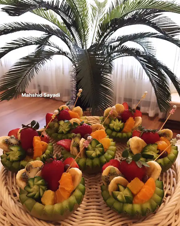 تزیین میوه اسلایس شده
