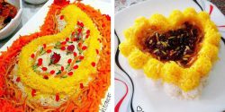 تزیین پلو ساده برای کنار مرغ + تزیین برنج با زرشک و زعفران ساده