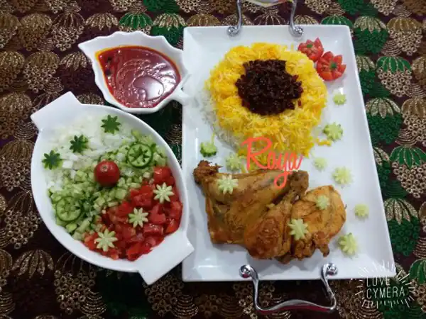 تزیین پلو ساده