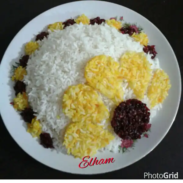 تزیین پلو ساده