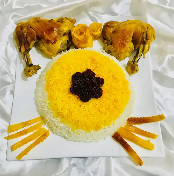 تزیین پلو ساده