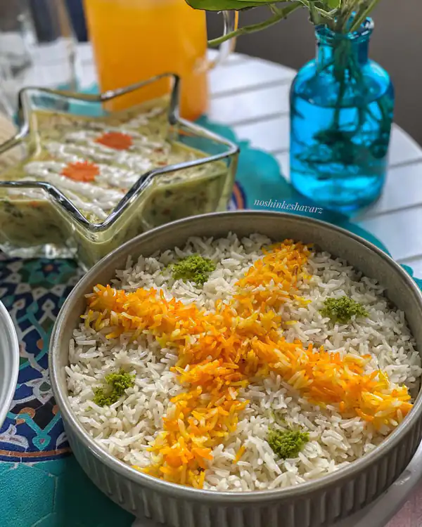 تزیین پلو ساده