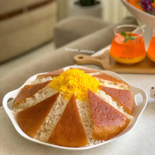 تزیین پلو ساده