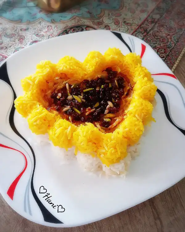 تزیین پلو ساده