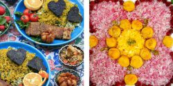 ایده های سفره آرایی برای برنج و مرغ + سفره آرایی شام