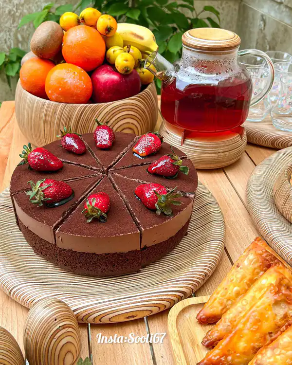 ایده تزیین کیک شکلاتی