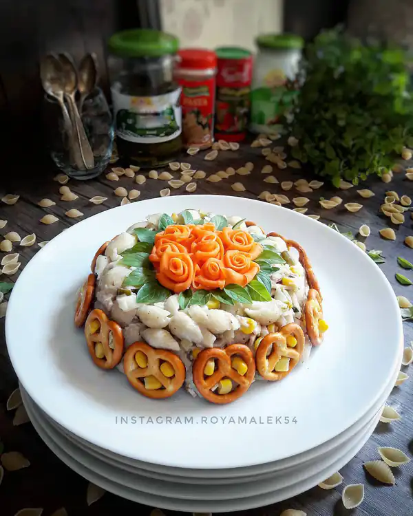 ایده تزیین سالاد ماکارونی