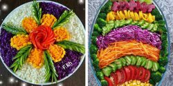 ایده تزیین سالاد ساده برای مهمانی و سفره آرایی