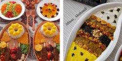 مدل سفره آرایی غذاهای مختلف ایرانی برای ایده گرفتن