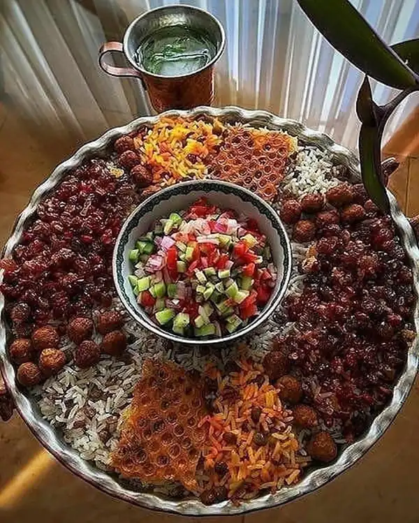 مدل تزیین عدس پلو