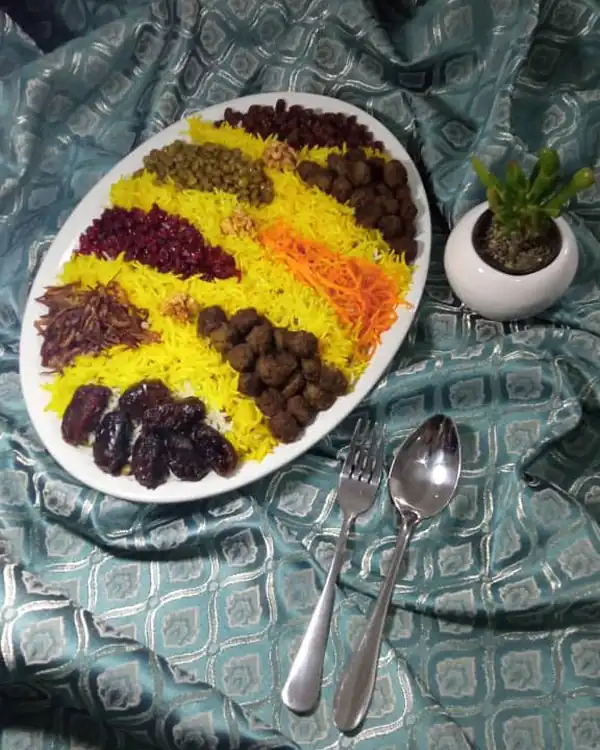 مدل تزیین عدس پلو