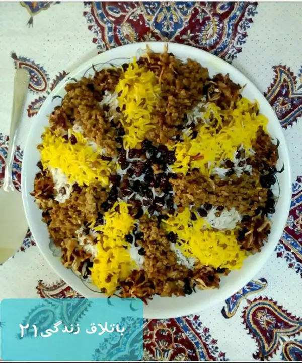 مدل تزیین عدس پلو