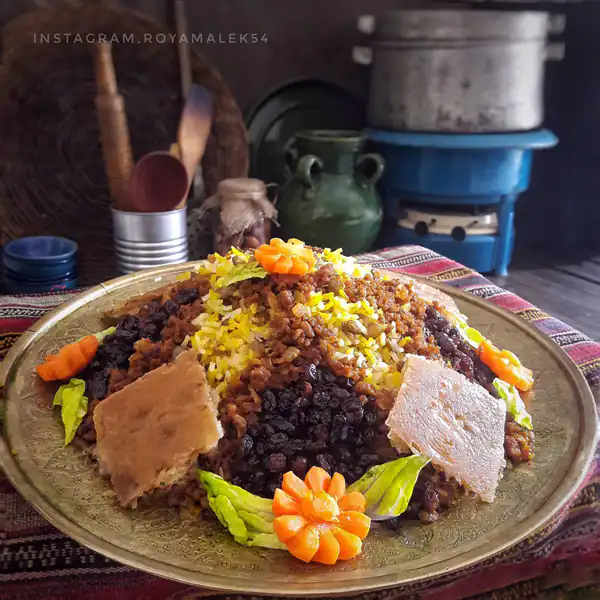 مدل تزیین عدس پلو