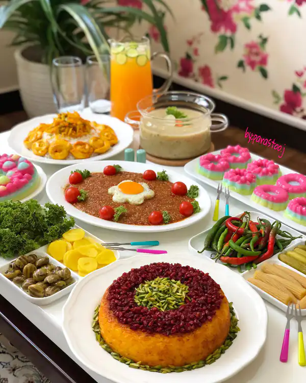 مدل تزیین میز غذا