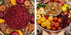 سینی شب یلدا برای عروس + سینی میوه های پاییزی برای یلدا