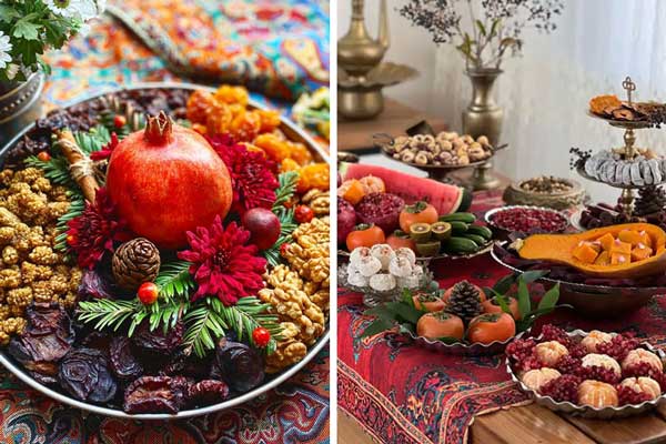 سفره شب یلدا ساده و شیک سینی میوه ساده تزیین شب یلدا برای عروس اینستاگرام سفره شب یلدا باکلاس تزیین شب یلدا ساده سفره شب یلدا امسال