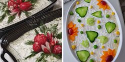تزیین سالاد الویه حرفه ای با جدیدترین طرح ها برای سفره آرایی