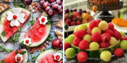 تزیین هندوانه شب یلدا ساده با طرح های جدید برای امسال