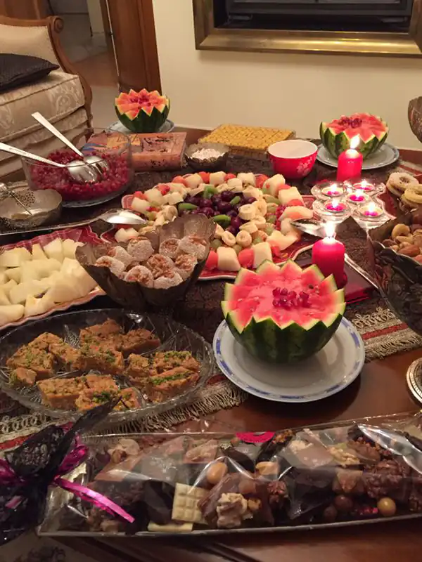 تزیین هندوانه شب یلدا ساده