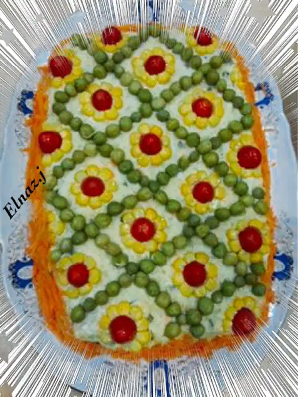 تزیین سالاد الویه آسان