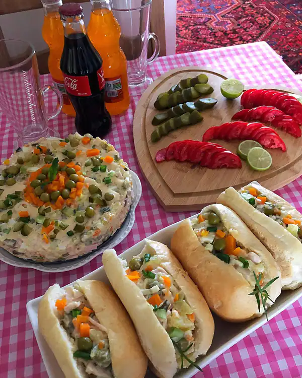 تزیین سالاد الویه آسان