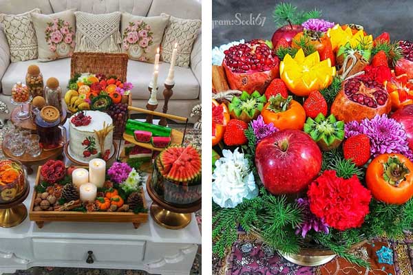 تزیین سفره شب یلدا لاکچری عروس سفره شب یلدا باکلاس سفره شب یلدا ساده و شیک تزیین شب یلدا برای عروس اینستاگرام سفره شب یلدا امسال عکس سفره شب یلدا قدیمی