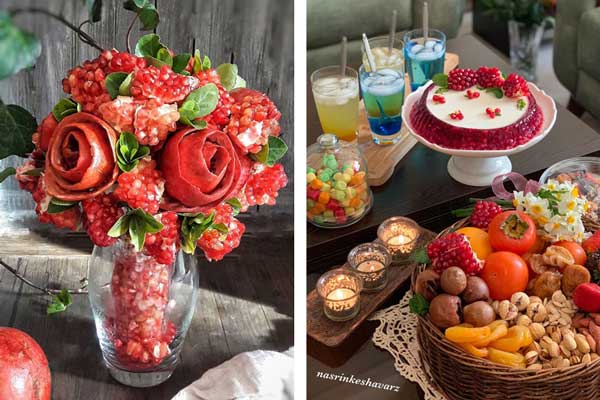 تزیین سفره شب یلدا لاکچری عروس سفره شب یلدا باکلاس تزیین میز شب یلدا ساده و شیک تزیین شب یلدا برای عروس اینستاگرام تزیین شب یلدا ساده عکس سفره شب یلدا قدیمی