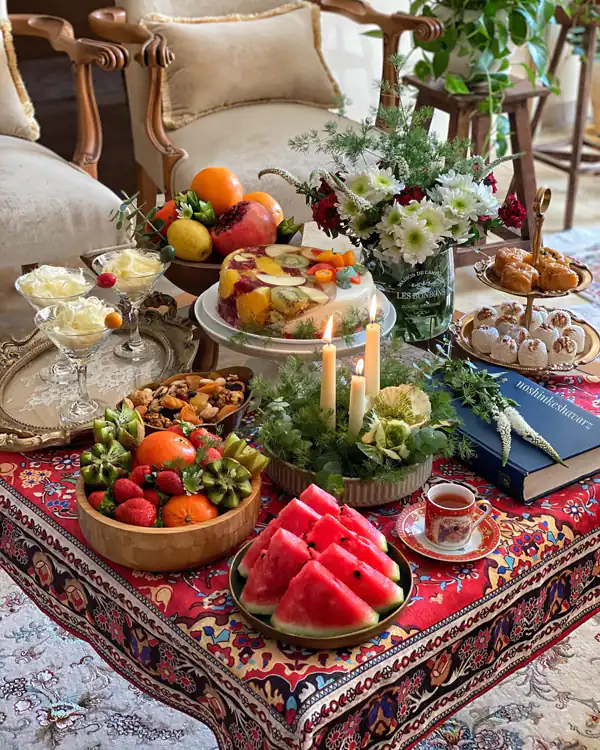 تزیین شب یلدا ساده