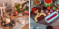 تزیین شب یلدایی جدید و ساده + تزیین میز شب یلدا شیک