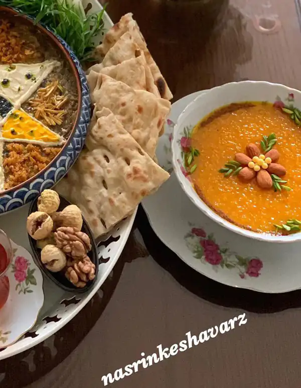 تزیین شله زرد ساده و شیک