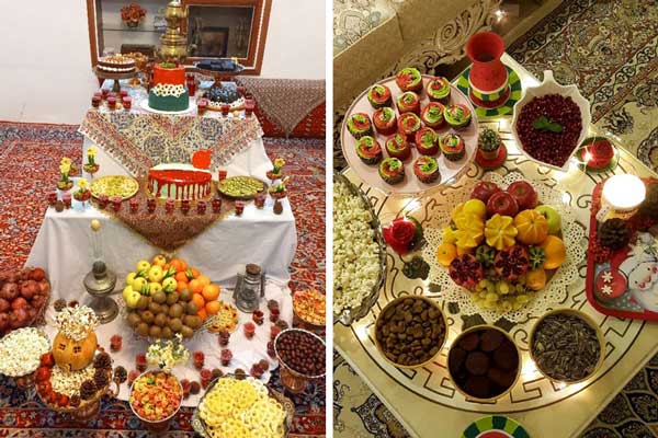 سفره شب یلدا باکلاس تزیین سفره شب یلدا لاکچری عروس سفره شب یلدا امسال تزیین سفره یلدا با برگ پاییزی تزیین شب یلدا برای عروس اینستاگرام سفره شب یلدا ساده و شیک