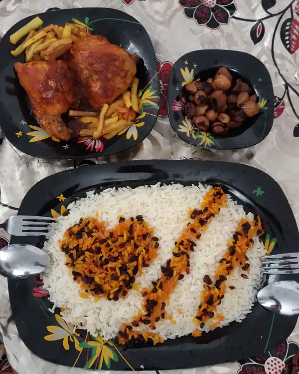 تزیین زرشک پلو مجلسی