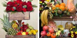 تزیین میوه شب یلدا برای عروس در سبد و باکس های جذاب