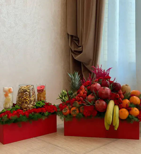 تزیین میوه شب یلدا برای عروس