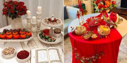 تزیین شب یلدا ۱۴۰۳ جدید برای چیدن دکور یلدایی