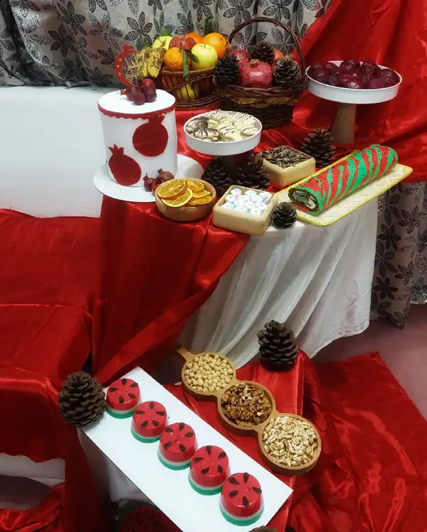 تزیین شب یلدایی عروس