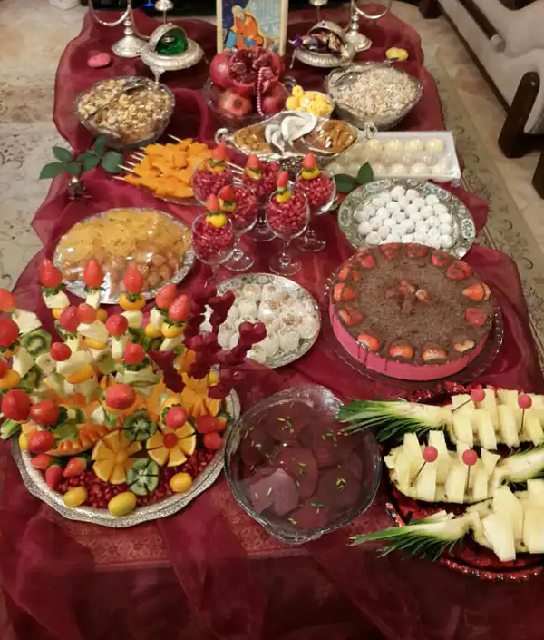 تزیین شب یلدایی عروس