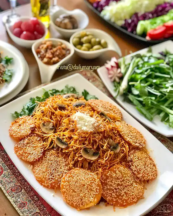 انواع تزیین غذا و سفره آرایی