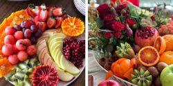 عکس سفره آرایی میوه برای مهمانی و تولد + میوه آرایی ساده