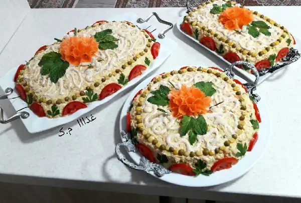 ایده برای تزیین سالاد الویه