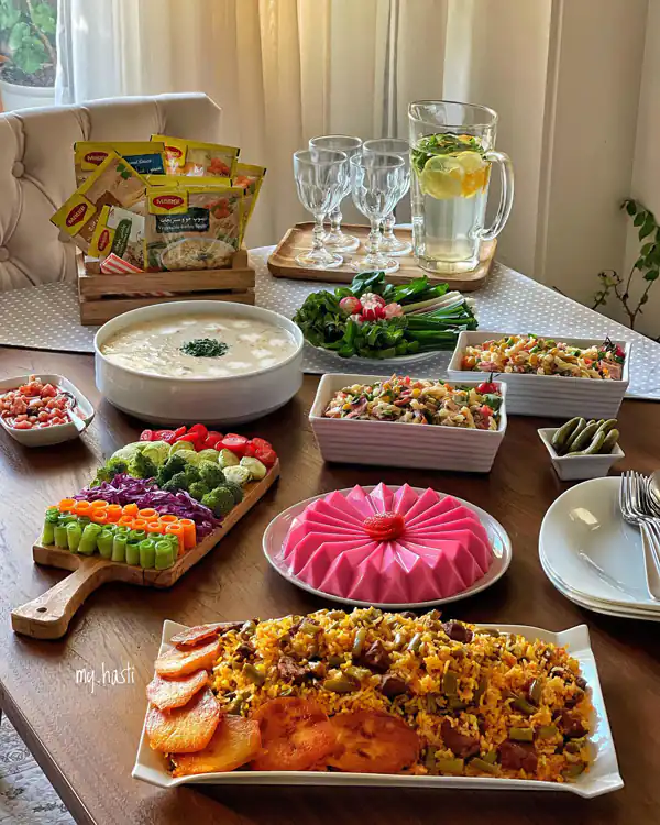 میز شام پاگشای عروس