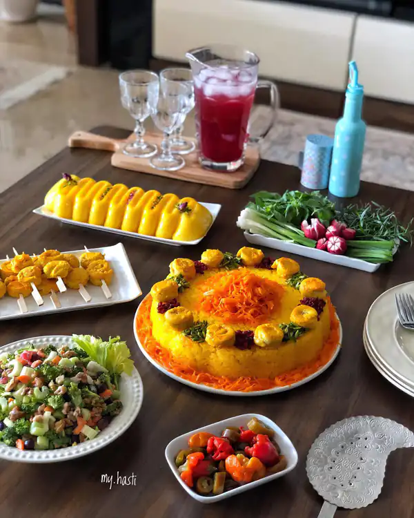 میز شام پاگشای عروس