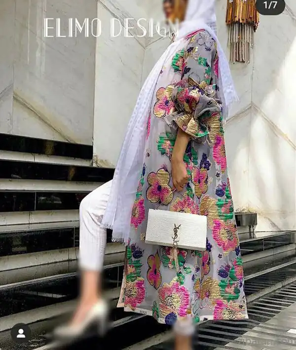 مدل مانتو گلدار شیک