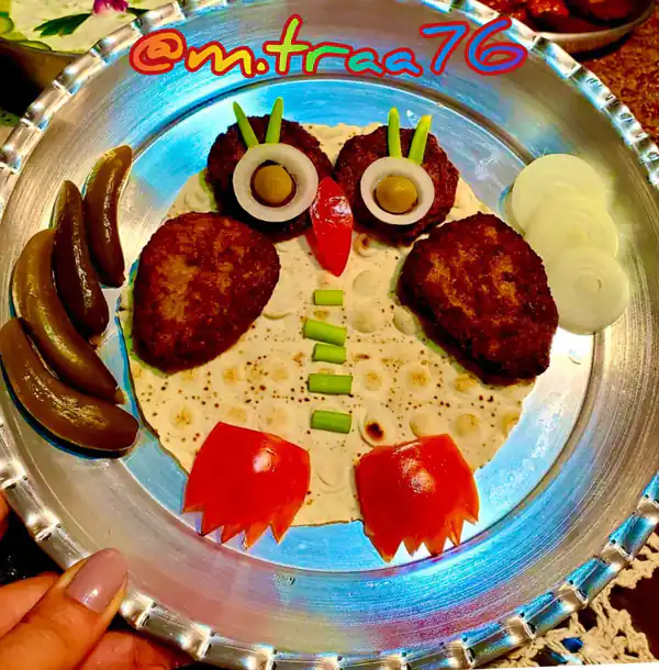 تزیین انواع غذا برای مدرسه