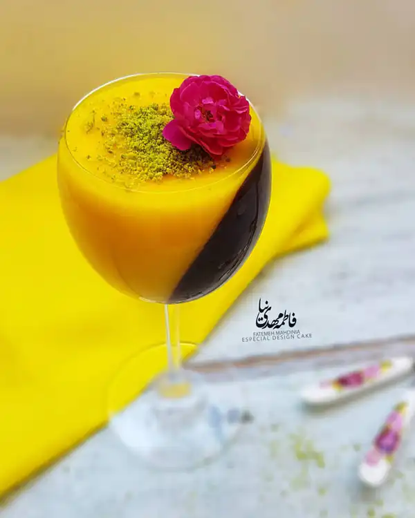 تزیین دسر ساده