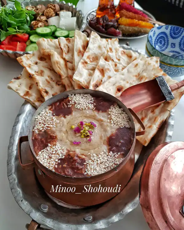 تزیین حلیم گندم