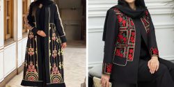 مدل مانتو گلدوزی مشکی با طرح های شیک برای امسال