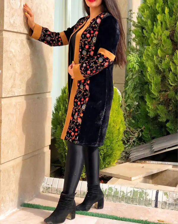 مدل مانتو گلدوزی مشکی