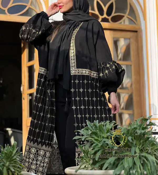 مدل مانتو گلدوزی مشکی